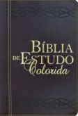 Bíblia de Estudo Colorida Capa Rubi/Marrom (Impressa em 12 Cores)
