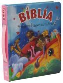 Bíblia Primeiros Passos Com Jesus Capa Dura Almofadada Ilustrada Rosa