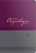 Biblia de Estudo Arqueológica Luxo Vinho/Cinza NVI
