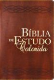 Bíblia de Estudo Colorida Capa Marrom (Impressa em 12 Cores)