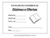 Envelope Para Dizimos e Ofertas na Cor Branca (Com 100 Unidades)