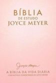 Bíblia De Estudo Joyce Meyer NVI Média Letra Grande Edição de Luxo Rosa.