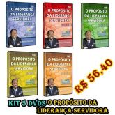 KIT 5 DVDS O PROPÓSITO DA LIDERANÇA SERVIDORA. Dr. Myles Munroe
